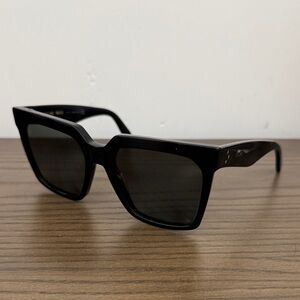 Celine Black Rectangular Sunglasses